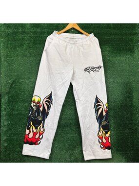 Ed Hardy by Ken Carson Bedazzled Gargoyle Joggers Size Medium